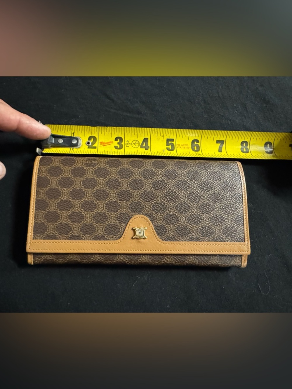 Vintage Celine M08 Paris Macadam Canvas Long Wallet Made in Italy - Picture 14 of 15